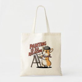 絵を描s Is So'リラックス, Corgi Artist Tote Bags トートバッグ