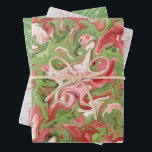 絵を描Smudge Christmas Wrapping紙- お洒落 ラッピングペーパーシート<br><div class="desc">よくはしゃぐ絵を描祝いの贈り物のラッピングアート紙![Alt-文字：白い紙の赤、緑、金ゴールドの抽象芸術水色の汚れ]トレンディーファンキー、キッチュのクリスマステーマセット3、19" x 29"プレミアムシート。リボンで無地の座標。アーティスト、クリエイティブ、ギフトにユニーク最適。高速出荷！</div>