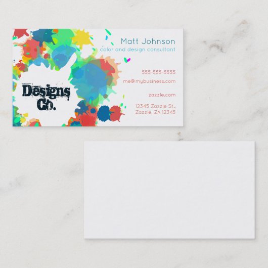 絵を描Spatters Artist Designer 名刺 (正面/裏面)