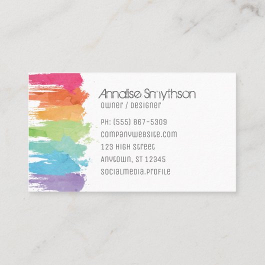 絵を描Splash Art Designer Artist 名刺 (裏面)