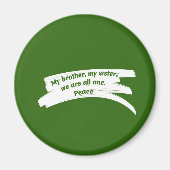 絵を描Stroke Wipe Peaceメッセージ マグネット (正面)