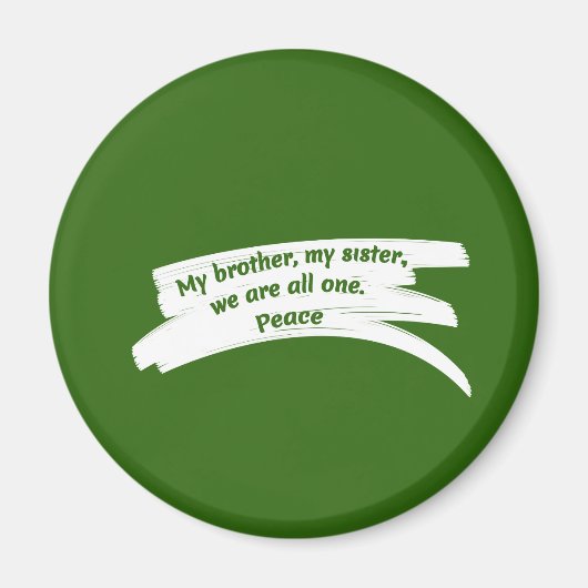 絵を描Stroke Wipe Peaceメッセージ マグネット (正面)