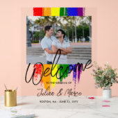 絵を描Strokes Photo LGBTQ結婚's Welcome アクリルサイン (ウェディング)