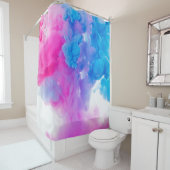 絵を描Waterテクスチャの明るい色 シャワーカーテン (インサイチュ)