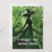 絵を描Wickly Good Witch Any Age Birthday Party 招待状 (裏面)