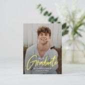 絵を描Word編集可能カラー卒業はがき ポストカード (スタンド正面)