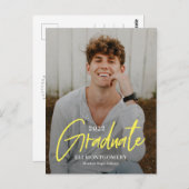 絵を描Word編集可能カラー卒業はがき ポストカード (正面/裏面)