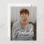 絵を描Word編集可能カラー卒業はがき ポストカード (正面/裏面)