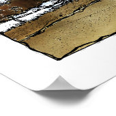 絵を運転する青い貨物トラックのハイウェー ポスター (角)