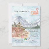 絵付きレイクキャンピング |  花嫁の友達週末 招待状 (裏面)