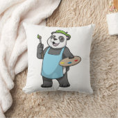 絵師としてのパンダとブラシ&カラー クッション (ブランケット)