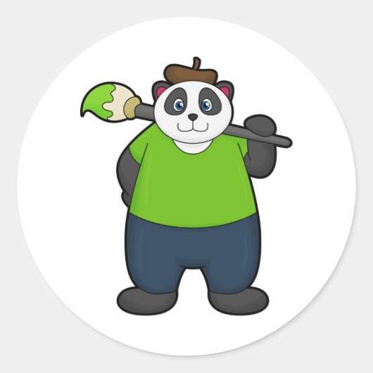 絵師としてのパンダ|過去記事 ラウンドシール (正面)