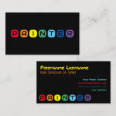 絵師エレガントの虹色の文字 名刺 (正面/裏面)