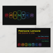 絵師エレガントの虹色の文字 名刺 (正面/裏面)