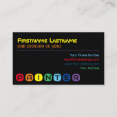 絵師エレガントの虹色の文字 名刺 (裏面)