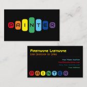 絵師エレガントの虹色の文字 名刺 (正面/裏面)