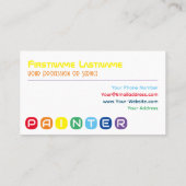 絵師エレガントの虹色の文字 名刺 (裏面)