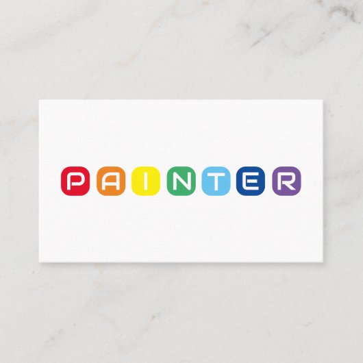 絵師エレガントの虹色の文字 名刺 (正面)