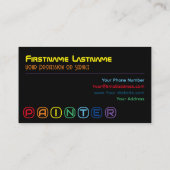 絵師エレガントの虹色の文字 名刺 (裏面)