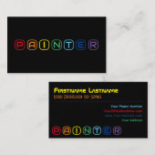 絵師エレガントの虹色の文字 名刺 (正面/裏面)