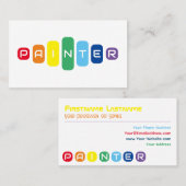 絵師エレガントの虹色の文字 名刺 (正面/裏面)