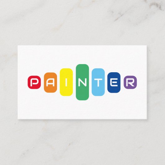 絵師エレガントの虹色の文字 名刺 (正面)