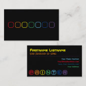 絵師エレガントの虹色の文字 名刺 (正面/裏面)