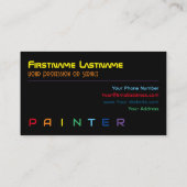 絵師エレガントの虹色の文字 名刺 (裏面)