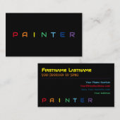 絵師エレガントの虹色の文字 名刺 (正面/裏面)