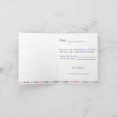 絵文字ありがとうご注意 – 平和、愛、ユニコーン、ドーナツ サンキューカード (内部)