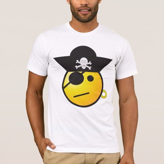 絵文字おもしろい海賊Tシャツ Tシャツ (正面)