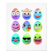 絵文字おもしろい、イースター絵文字エッグ、絵文字エッグ フォトプリント            (正面)