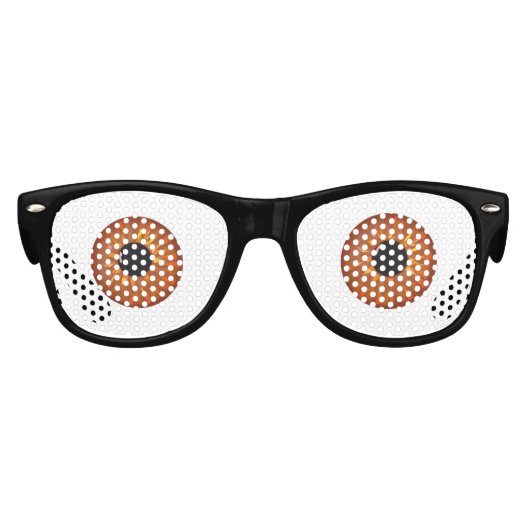 絵文字おもしろい。茶色おもしろいの目 キッズサングラス (正面)