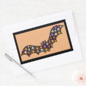 絵文字こうもり 長方形シール (封筒)