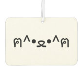 絵文字つき猫ฅ^・ﻌ・^ฅ顔文字日本の付 カーエアーフレッシュナー (裏面)