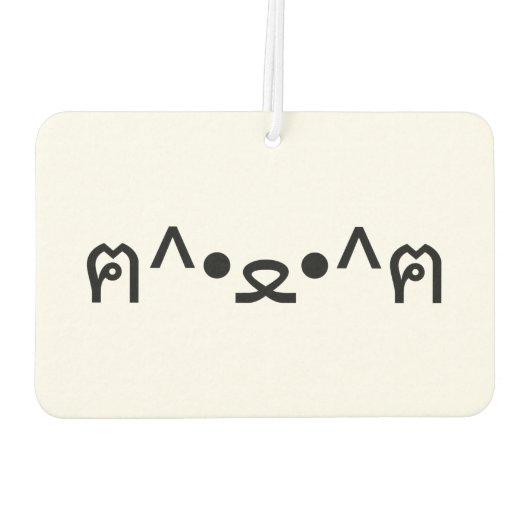 絵文字つき猫ฅ^・ﻌ・^ฅ顔文字日本の付 カーエアーフレッシュナー (裏面)