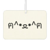 絵文字つき猫ฅ^・ﻌ・^ฅ顔文字日本の付 カーエアーフレッシュナー (正面)