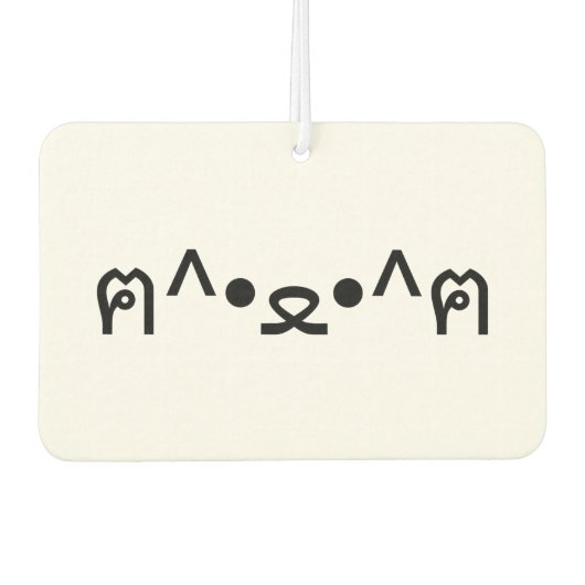 絵文字つき猫ฅ^・ﻌ・^ฅ顔文字日本の付 カーエアーフレッシュナー (正面)