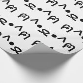 絵文字つき猫ฅ^・ﻌ・^ฅ顔文字日本の付 ラッピングペーパー (角)