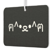 絵文字つき猫ฅ^・ﻌ・^ฅ顔文字日本の愛 カーエアーフレッシュナー (左)