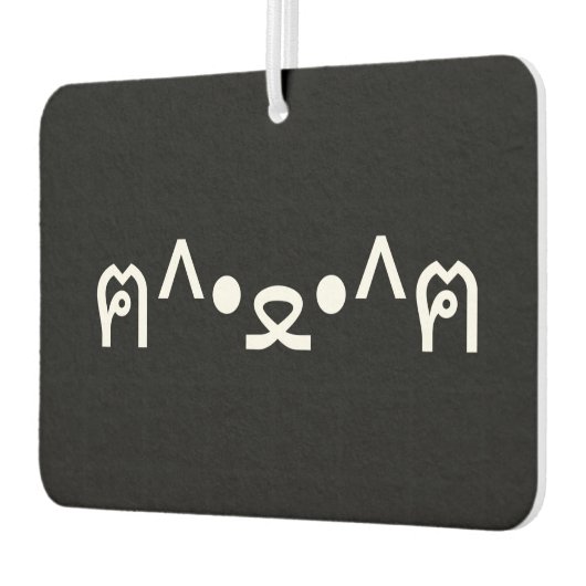 絵文字つき猫ฅ^・ﻌ・^ฅ顔文字日本の愛 カーエアーフレッシュナー (左)