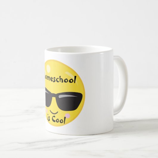 絵文字とサングラス コーヒーマグカップ (正面右)