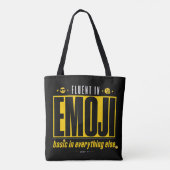 絵文字に流暢 Funny Emoji トートバッグ (裏面)