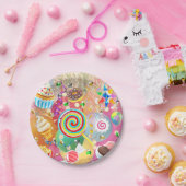 絵文字のお菓子パーティー紙皿 ペーパープレート (パーティー)