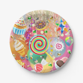 絵文字のお菓子パーティー紙皿 ペーパープレート