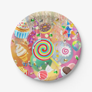 絵文字のお菓子パーティー紙皿 ペーパープレート