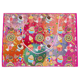 絵文字のお菓子パーティー ラージペーパーバッグ