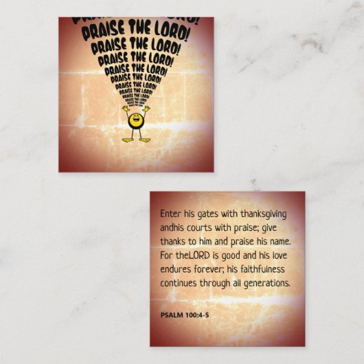 絵文字のカードを賞賛する聖なる書物、 経典 スクエア名刺 (正面/裏面)