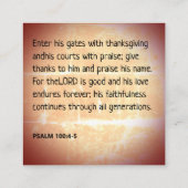 絵文字のカードを賞賛する聖なる書物、 経典 スクエア名刺 (裏面)