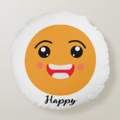 絵文字のスマイルを広げる日：Happy Emoji Collection ラウンドクッション (裏面)